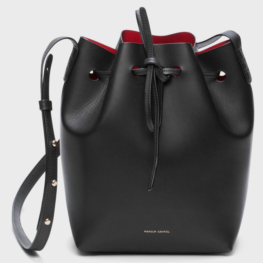 Women\'s Mansur Gavriel Mini Bucket Bags Black | AU 592MWV